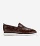Brown Antique Croc Embossed